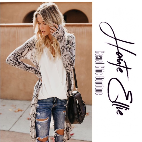 Snake Charmer Open Front Cardigan - Picture 3 of 4